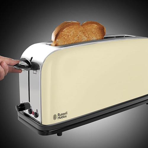 Тостер Russell Hobbs Classic, 1100Вт, довгі слоти, метал, бежевий