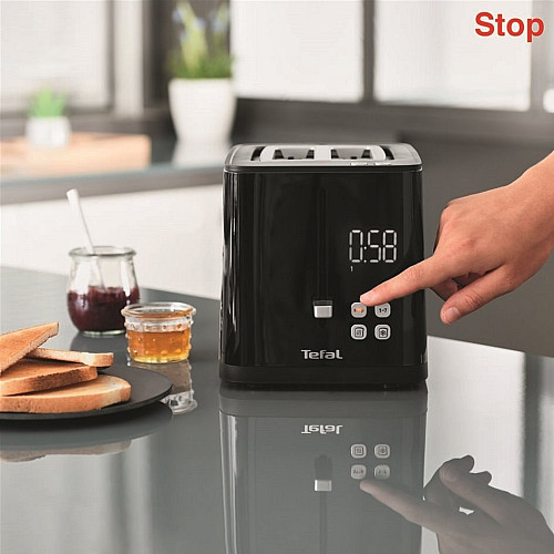 Тостер Tefal Digital 850Вт, LED дисплей, пластик, чорний