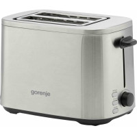 Тостер Gorenje 800Вт, подогрев, размораживание, пластик, серебристый