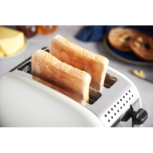 Тостер Russell Hobbs Colours Plus 1600Вт, підігрів, розморожування, метал., бежевий