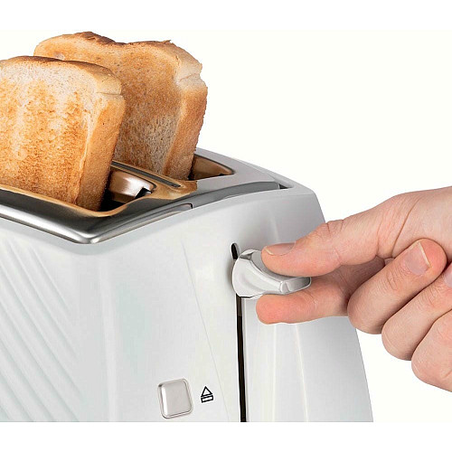 Тостер Russell Hobbs GrooWe 2 Slice 850Вт, підігрів, розморож., пластик, білий