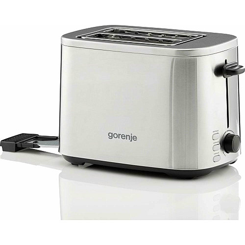 Тостер Gorenje 800Вт, подогрев, размораживание, пластик, серебристый
