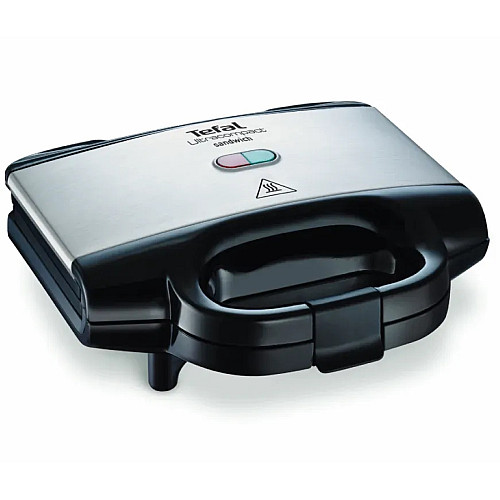 Сендвічмейкер Tefal Ultracompact 700Вт, 1 пластина-гриль, корпус-пластик, чорно-сріблястий