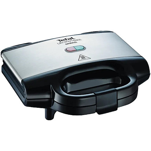 Сендвічмейкер Tefal Ultracompact 700Вт, 1 пластина-гриль, корпус-пластик, чорно-сріблястий