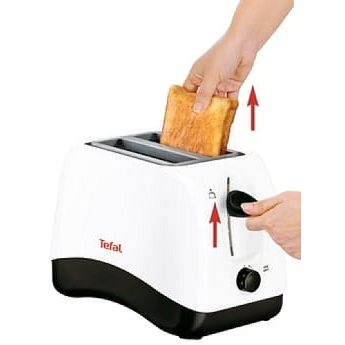Тостер Tefal Delfini 850Вт, пластик, біло-чорний