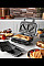 Мультимейкер Russell Hobbs, 750Вт, комплект-3 пластини, алюміній, корпус-нержав.сталь, пластик, чорний-срібний