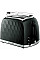 Тостер Russell Hobbs Honeycomb 850Вт, широкі слоти, пластик, чорний