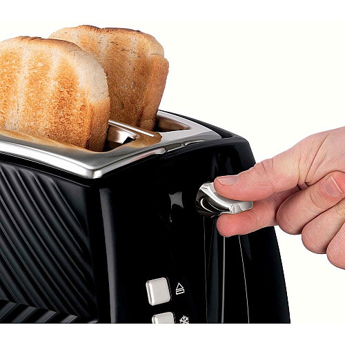 Тостер Russell Hobbs GrooWe 2 Slice 850Вт, подогрев, размораживание, пластик, черный