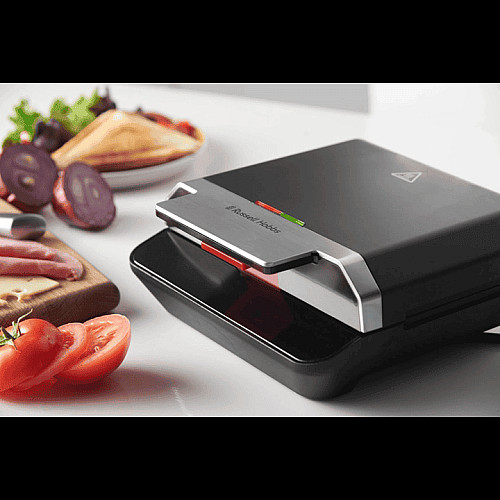Сэндвичмейкер Russell Hobbs, 750Вт, 1 пластина-сэндвич, корпус-пластик, черный