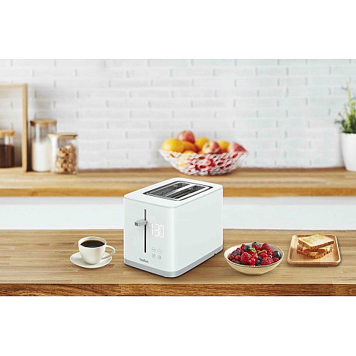 Тостер Tefal Sense 850Вт, LED дисплей, метал/пластик, білий
