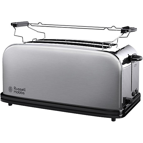 Тостер Russell Hobbs Oxford 1600Вт, длинные слоты на 4 тоста, металл, серебристый