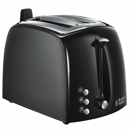 Тостер Russell Hobbs Textures 850Вт, пластик, черный