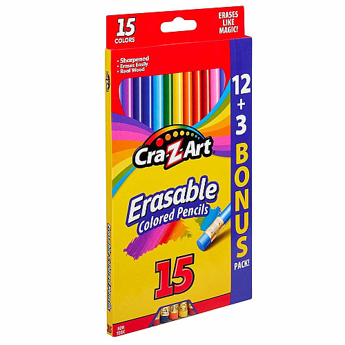 Кольорові олівці Cra-Z-Art з гумкою, 15шт