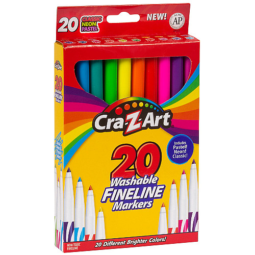 Маркери легкозмивні Cra-Z-Art тонкі кінчики, 20шт