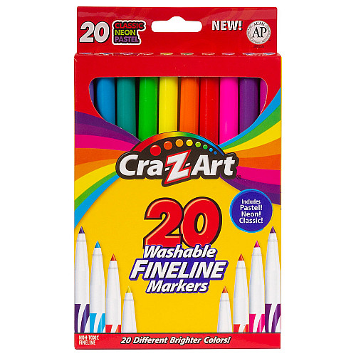 Маркери легкозмивні Cra-Z-Art тонкі кінчики, 20шт