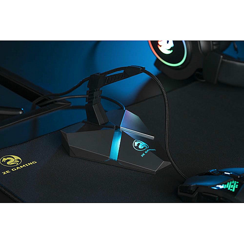 Тримач кабелю 2E GAMING Scorpio 4в1, LED, сірий