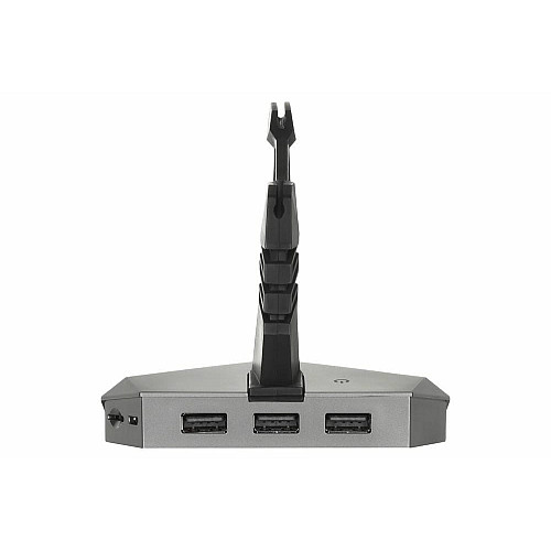 Тримач кабелю 2E GAMING Scorpio 4в1, LED, сірий