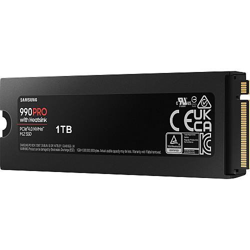 Накопичувач SSD Samsung M.2 1TB PCIe 4.0 990PRO + радіатор