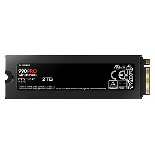 Накопичувач SSD Samsung M.2 2TB PCIe 4.0 990PRO + радіатор