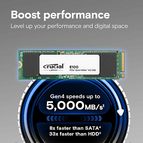 Накопитель SSD Crucial M.2 1TB PCIe 4.0 E100