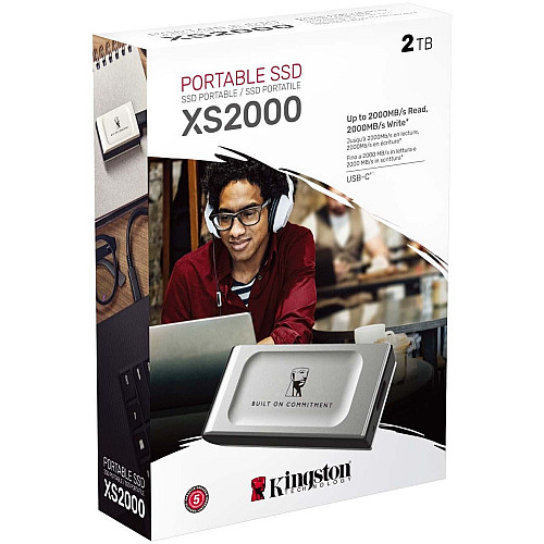 Портативний SSD Kingston 2TB USB 3.2 Gen 2x2 Type-C XS2000 R2000/W2000MB/s