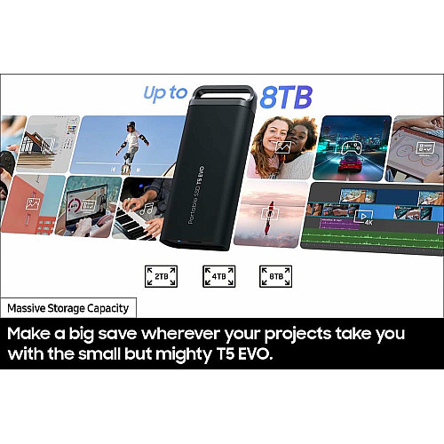 Портативний SSD Samsung 4TB USB 3.2 Gen 1 Type-C T5EVO