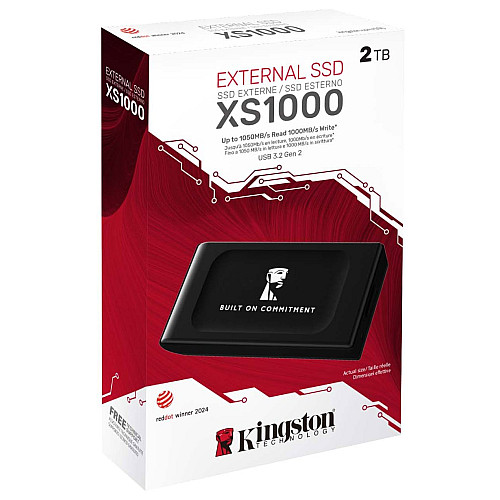 Портативный SSD Kingston 2TB USB 3.2 Gen 2 Type-C XS1000 R1050/W1000MB/s