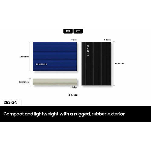 Портативний SSD Samsung 1TB USB 3.2 Gen 2 Type-C T7 Shield