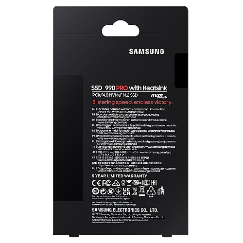 Накопичувач SSD Samsung M.2 2TB PCIe 4.0 990PRO + радіатор