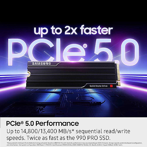 Накопитель SSD Samsung M.2 1TB PCIe 5.0 9100PRO+ радиатор
