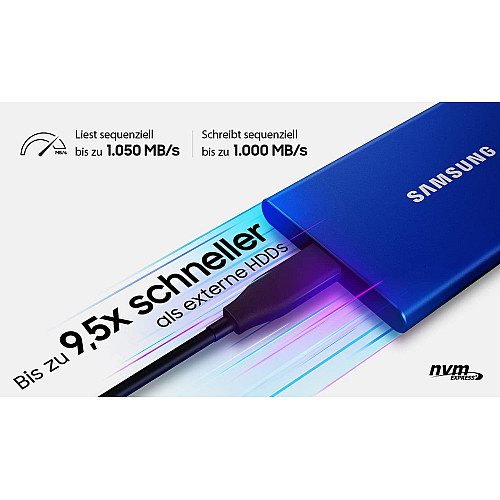 Портативний SSD Samsung  1TB USB 3.2 Gen 2 Type-C  T7