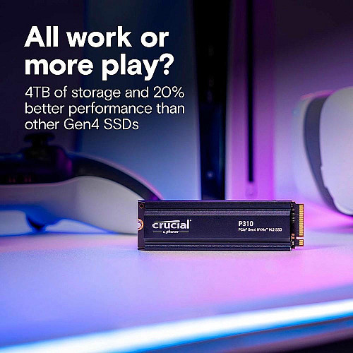 Накопичувач SSD Crucial M.2 1TB PCIe 4.0 P310 + радіатор