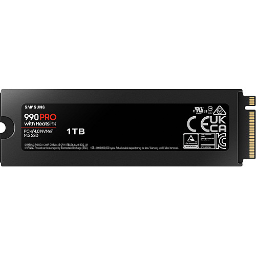 Накопичувач SSD Samsung M.2 1TB PCIe 4.0 990PRO + радіатор