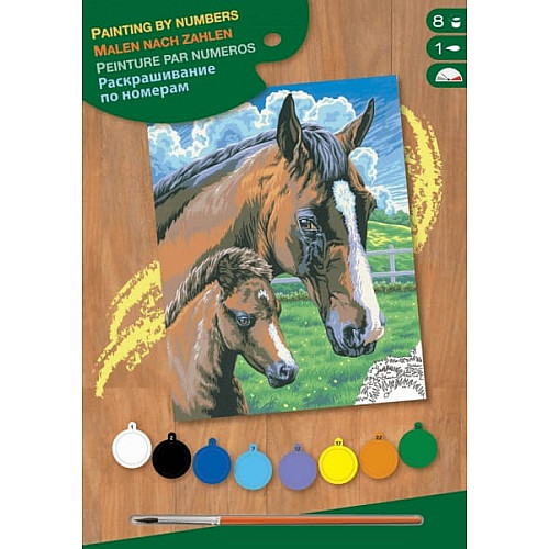 Набор для творчества Sequin Art Painting by numbers Junior Лошадь и жеребенок 23*30см