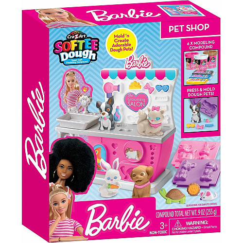 Тесто для лепки Cra-Z-Art Barbie Зоомагазин с формами, набор 10ед