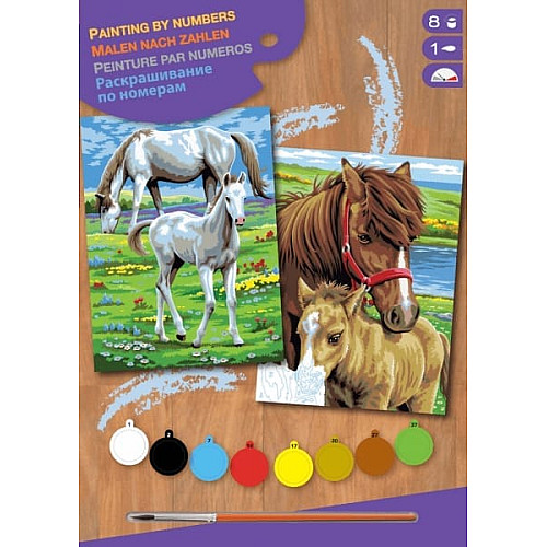 Набор для творчества Sequin Art Painting by numbers Junior-pairs Лошади 23*30см, 2ед.