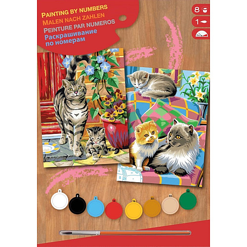 Набор для творчества Sequin Art Painting by numbers Junior-pairs Кошки 23*30см, 2ед.