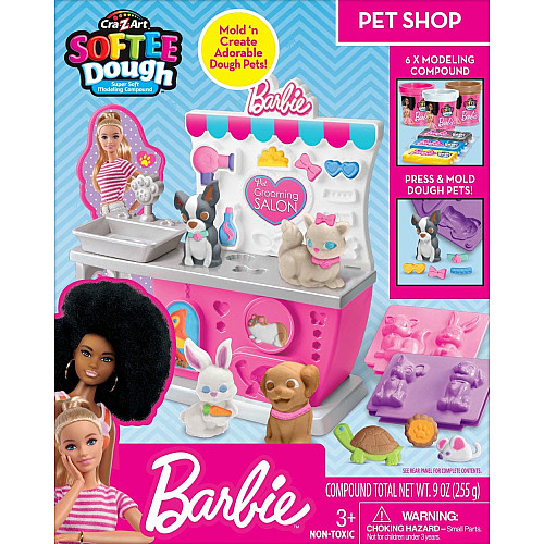 Тесто для лепки Cra-Z-Art Barbie Зоомагазин с формами, набор 10ед