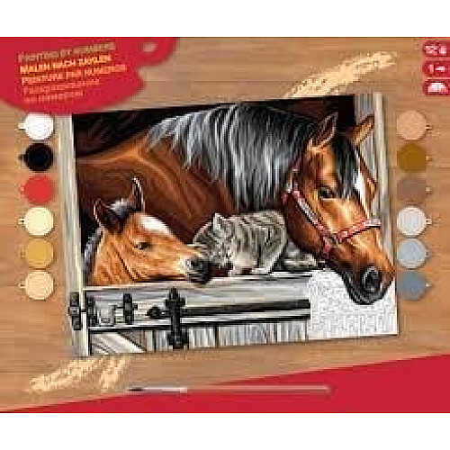 Набор для творчества Sequin Art Painting by numbers Senior Трио в конюшне 39*30см