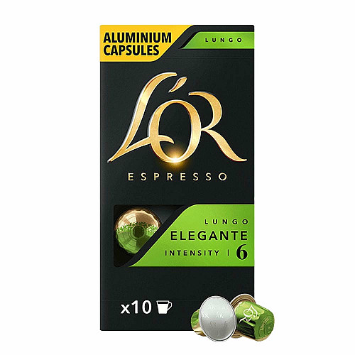 Кава L`OR капсули, Lungo Elegante, арабіка, 10шт, Nespresso