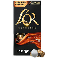 Кава L`OR капсули, Espresso Colombia, арабіка, 10шт, Nespresso