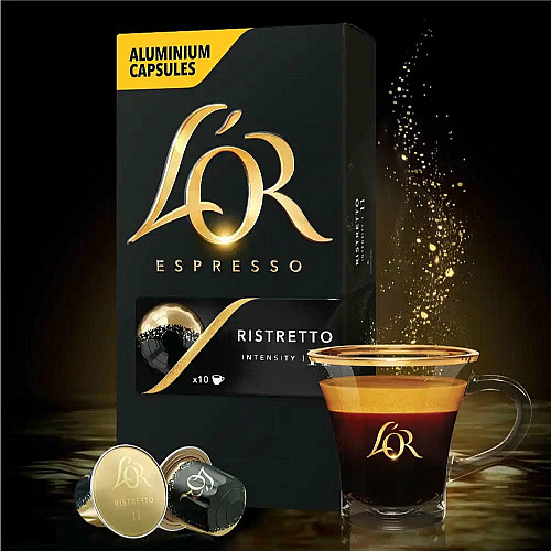 Кава L`OR капсули, Espresso Ristretto, арабіка, 10шт, Nespresso