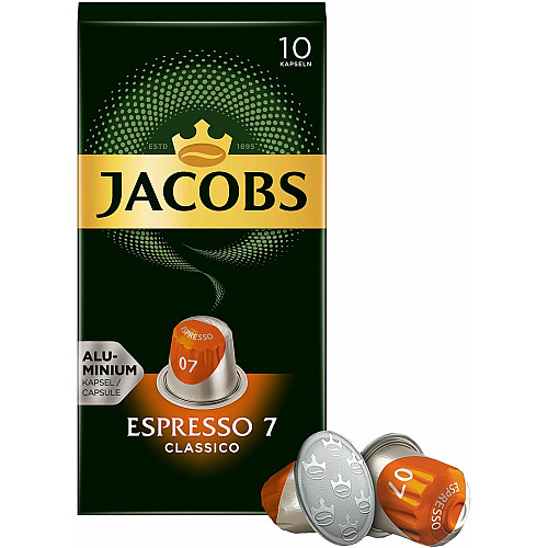 Кава Jacobs  капсули, Espresso Classico, купаж арабіка/робуста, 10шт, Nespresso