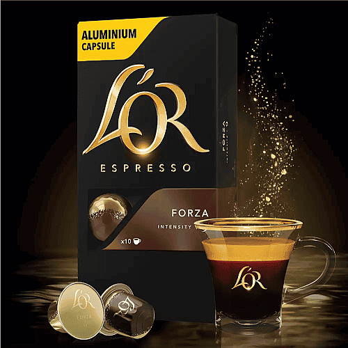 Кофе L`OR капсулы, Espresso Forza, арабика, 10шт, Nespresso