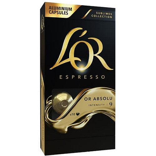 Кава L`OR капсули, Espresso Or Absolu, арабіка, 10шт, Nespresso