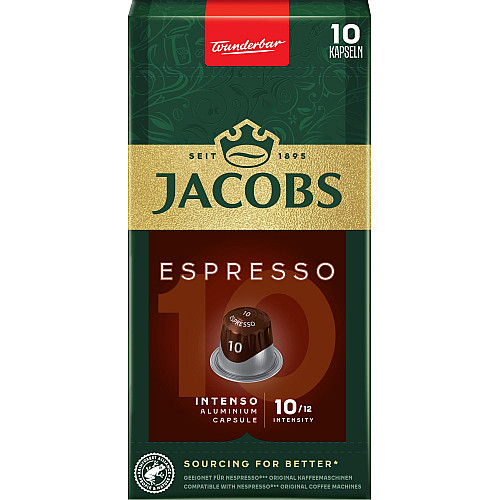 Кофе Jacobs капсулы, Espresso Intenso, купаж арабика/робуста, 10шт, Nespresso