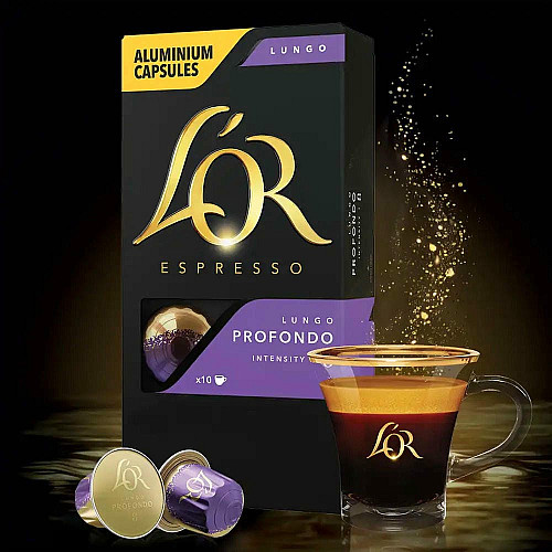 Кава L`OR капсули, Lungo Profondo, арабіка, 10шт, Nespresso
