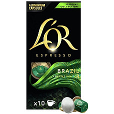 Кава L`OR капсули, Espresso Brazil Origins Collection, арабіка, 10шт, Nespresso