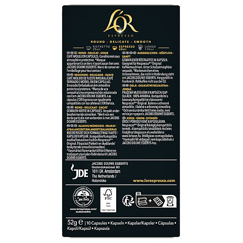 Кава L`OR капсули, Espresso Biondo, арабіка, 10шт, Nespresso