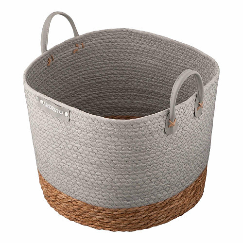 Кошик ARDESTO Minimalism 35х35х27см, паперовий шпагат, рогожка, сірий